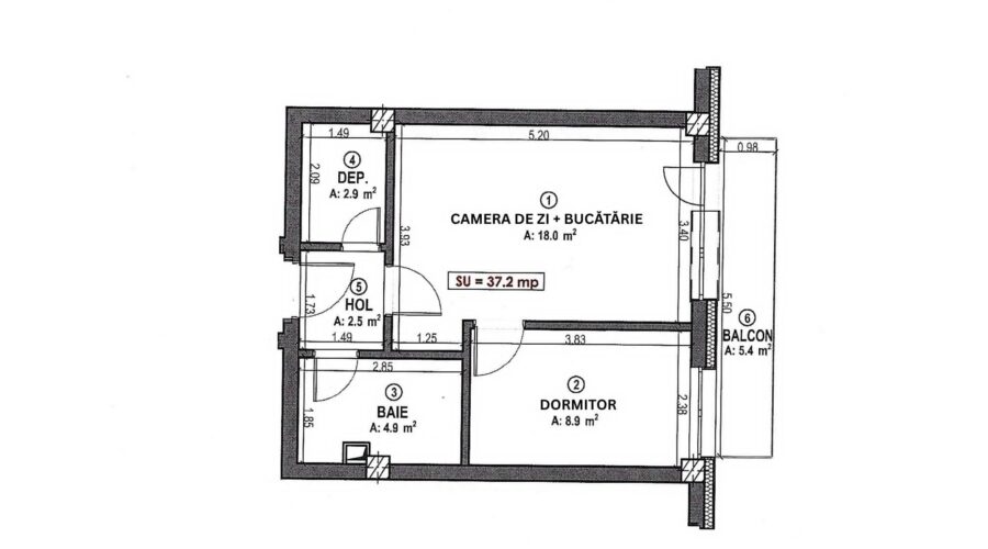 Apartament 2 camere NOU, 37,2 mp + balcon 5,4 mp, Urușagului Florești | Parcare subterană | 0% comision – fotografia 10